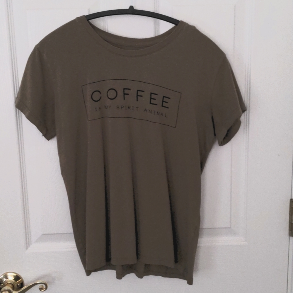 $5 if bundled; Coffee Is My Spirit Animal t-shirt